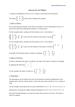 Inverse of a 3x3 Matrix
