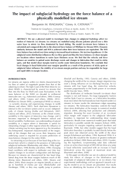 The impact of subglacial hydrology on the force balance of a