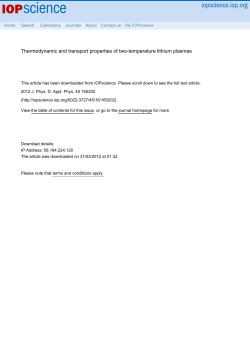 Properties of lithium plasmas - G-global www.group