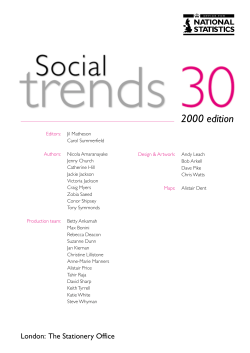 Social trends 30 2000 edition - Office for National Statistics