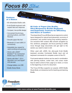 Brochure  - Freedom Scientific