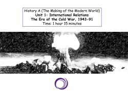 History A (The Making of the Modern World) Unit 1