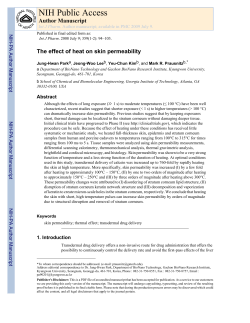 The effect of heat on skin permeability