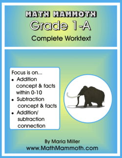 Math Mammoth Grade 1-A Complete Worktext Samples