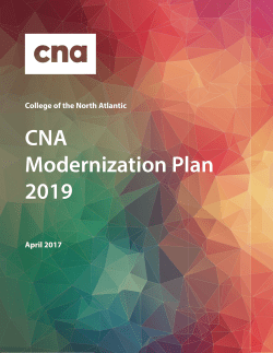 CNA Modernization Plan 2019 - College of the North Atlantic