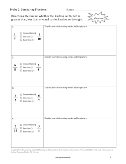 Comparing Fractions