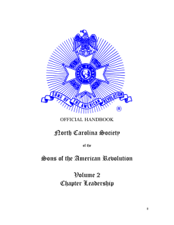 NC SAR Handbook Vol 2, Chapter Leadership