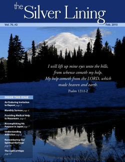 I will lift up mine eyes unto the hills, from whence cometh my help