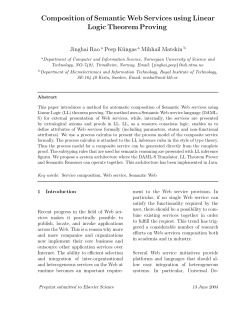 Composition of Semantic Web Services using Linear Logic Theorem