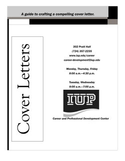A guide to crafting a compelling cover letter.