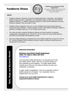 Foodbourne Illness Factsheet - Dickinson
