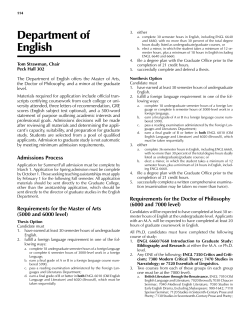 English - Middle Tennessee State University