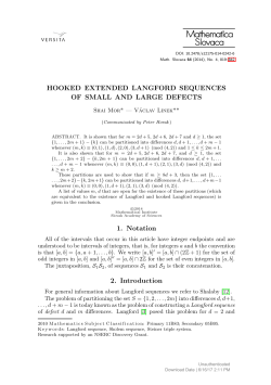 HOOKED EXTENDED LANGFORD SEQUENCES OF SMALL AND
