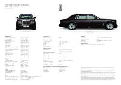 PHANTOM EXTENDED WHEELBASE Technical - Rolls