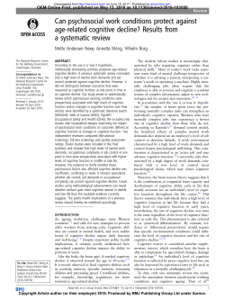 Can psychosocial work conditions protect against age