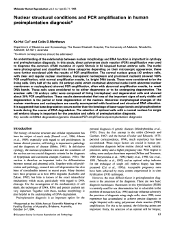 Nuclear structural conditions and PCR amplification in human