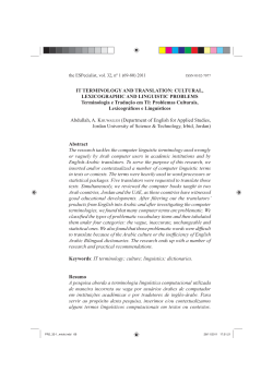 IT TERMINOLOGY AND TRANSLATION