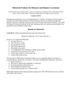 Historical Evidence for Dinosaur and Human Co