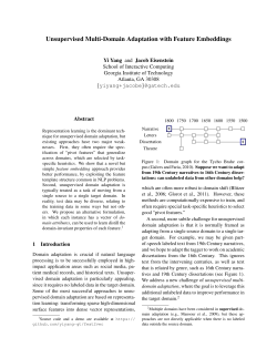 Unsupervised Multi-Domain Adaptation with Feature