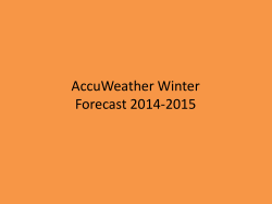 Accuweather Winter Forecast 2014 2015