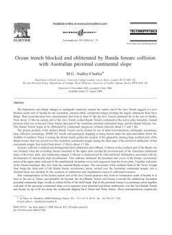 Ocean trench blocked and obliterated by Banda forearc collision
