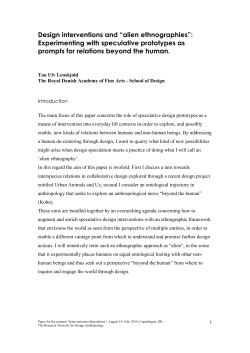 alien ethnographies
