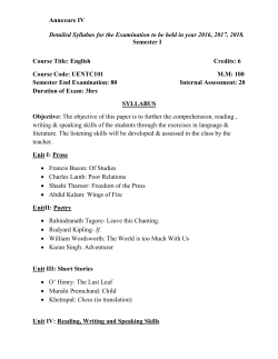 English - University of Jammu