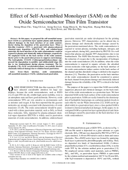 Effect of Self-Assembled Monolayer (SAM) on the Oxide