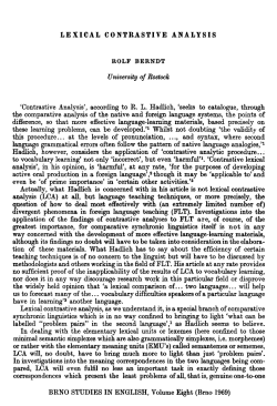 LEXICAL CONTRASTIVE ANALYSIS