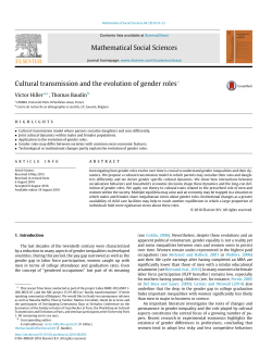 Cultural transmission and the evolution of gender roles