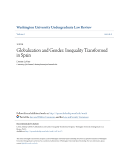 Globalization and Gender: Inequality Transformed in Spain