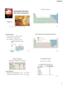 Nonmetallic Elements and Their Compounds