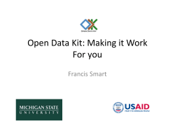 Open Data Kit: Making it Work For you