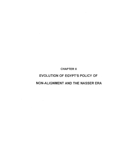 evolution of egypt`s policy of non