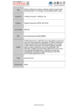 Title Electron affinities of organic materials used for organic light