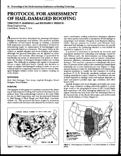 Protocol for Assessment of Hail-damaged Roofing