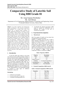Comparative Study of Lateritic Soil Using RBI Grade 81