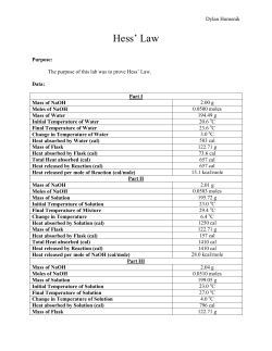 Hess` Law - Sites@PSU