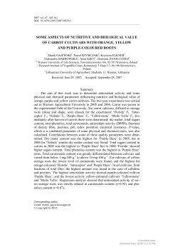 SOME ASPECTS OF NUTRITIVE AND BIOLOGICAL VALUE OF