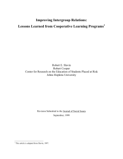 Improving Intergroup Relations: Lessons Learned from