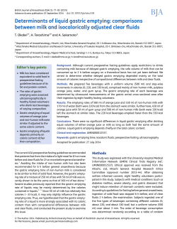 Determinants of liquid gastric emptying