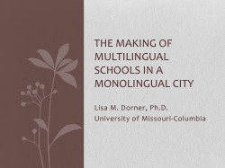The making of multilingual schools in a monolingual city