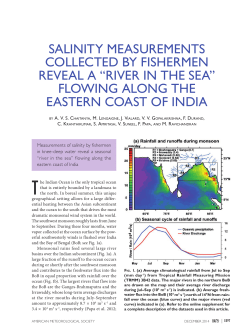 SALINITY MEASUREMENTS COLLECTED BY FISHERMEN