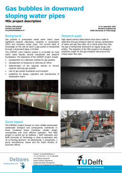 Gas bubbles in downward sloping water pipes