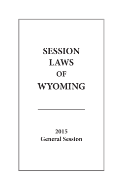 session laws - Wyoming Peace Officers Association