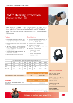 3M Ear Muff 1440 Product Information Sheet.pub