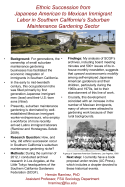 Ethnic Succession from Japanese American to Mexican Immigrant