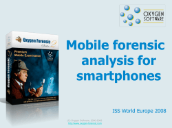 Mobile forensic analysis for smar ones
