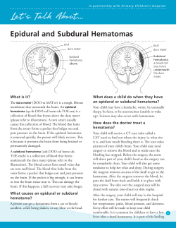 Epidural and subdural hematoma