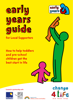 Early Years Guide for Local Supporters